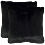 Faux Black Mink Pillow