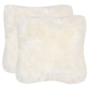 Safavieh Arctic Sheepskin Pillow White DEC704A-2020-SET2