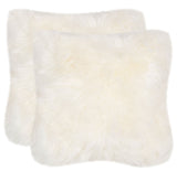 Safavieh Arctic Sheepskin Pillow White DEC704A-2020-SET2