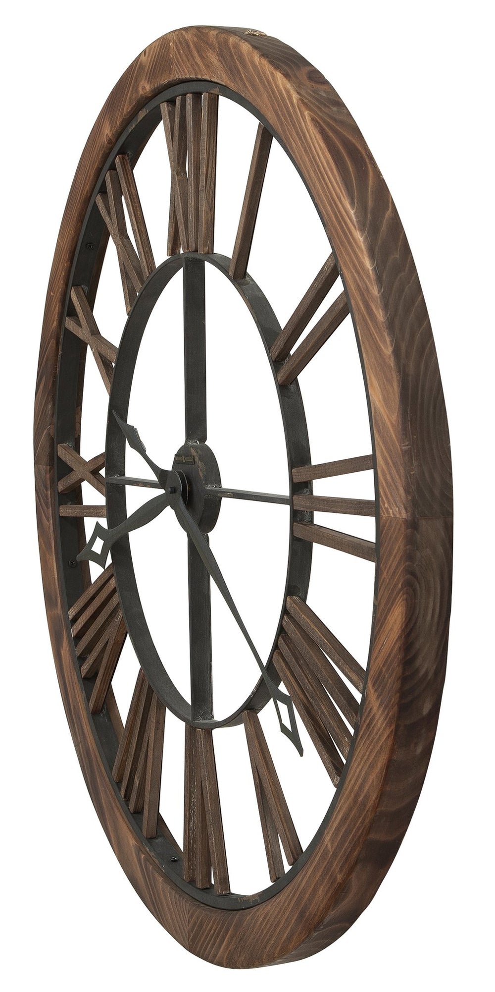 Hekman Furniture 625623 Oversized Metal Wall Clock With Vintage Finish - Timeless Design For Any Home Decor Style  Thatcher Wall Clock 625623