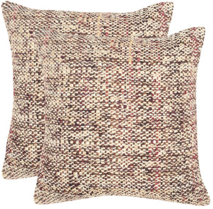 Safavieh Carrie Pillow - Set of 2 Brown DEC801G-2020-SET2