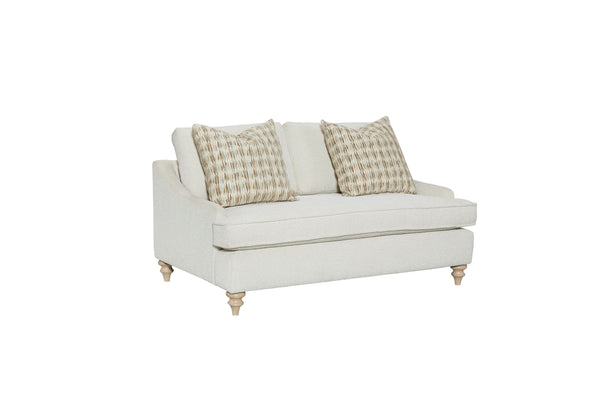 English Elm Sofa Beige Upholstered Loveseat Set with One-Piece Cushions, High-Density Foam, Reversible Comfort B2699S00071