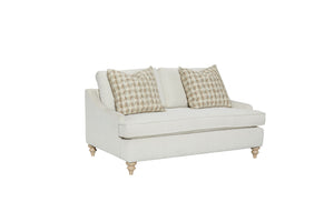 English Elm Loveseat Off-White Upholstered Sofa With Reversible Cushions & 2 Stylish Pillows For Comfort B2699P225135