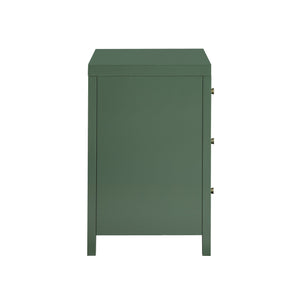 English Elm Nevarre 3-Drawer Nightstand with Brushed Gold Knobs, Solid Dovetail Drawers, No Assembly Needed Antique Green B050P376960