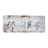 Madison Park Perched Birds Traditional Hand Painted Wood Plank Panel Wall Decor MP95B-0217 White/Grey