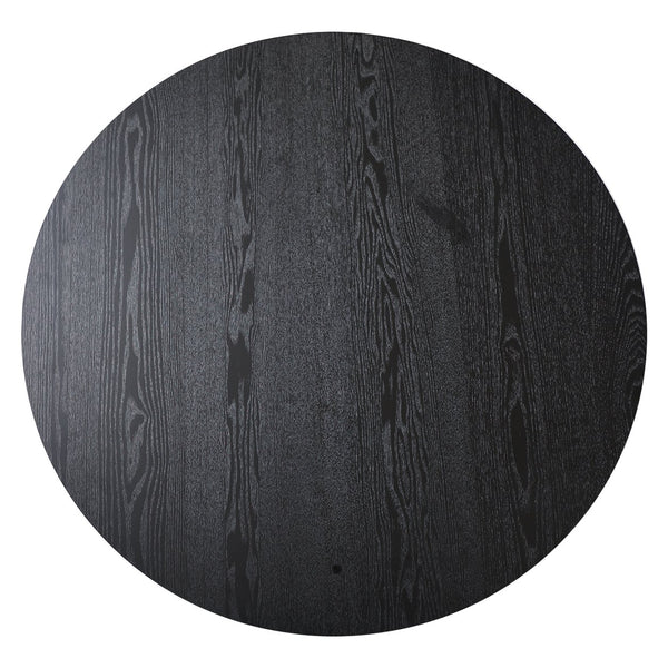 English Elm Farmhouse Fluted Square Coffee Table with Flip Top Hidden Compartment and Open Shelf Black W1445P370482
