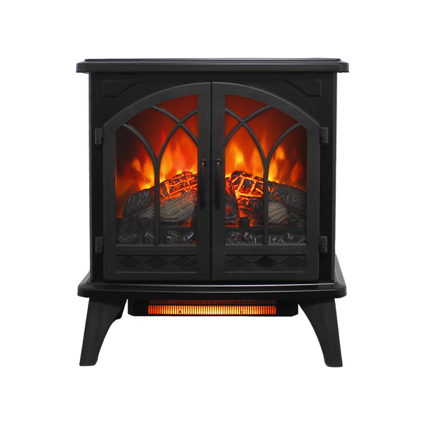 English Elm 24 Inch Infrared Quartz Stove Heater with 3d Flame Effect and Remote Control W1769112701