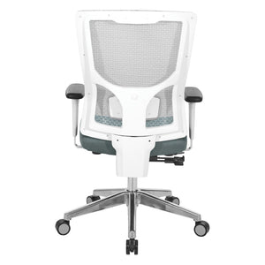 OSP Home Furnishings Progrid® Breathable Mesh Mid Back Office Chair with Lumbar Support and Ergonomic Tilt 95672-2M