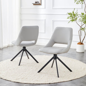 English Elm Dining Chairs Set Of 2 - Stylish Swivel Kitchen Chairs With High Back, Gold-Mesh Leather & Comfort W3493P347180