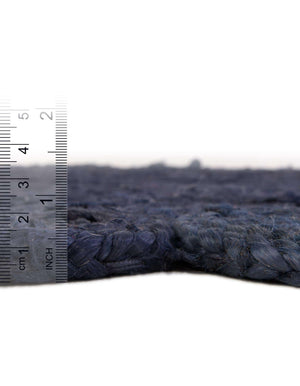 Unique Loom Braided Jute Punita Hand Braided Novelty Rug Navy Blue,  5' 1" x 8' 0"