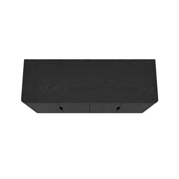 English Elm Rivington 60" Sideboard with 4 Soft-Close Doors, Adjustable Shelves, Media Management, TV Stand Black B365P397673