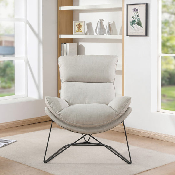 OSP Home Furnishings Ryedale Lounge Chair Cream