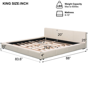 English Elm Christopher Knight Home® - [Stylish Beige Upholstered Bed] - Modern Elegance Meets Durability For Ultimate Bedroom Comfort! N769P241238K