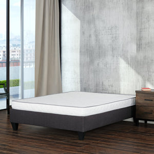 English Elm 6 Reversible Full Size Foam Mattress in a Box – 6" High-Density Double-Sided Quilted Support, Breathable Layers for Pressure Relief and Easy Transport White 43 L x 11 W x 11 H B2741P290540