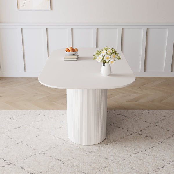 English Elm 62.4" Extendable Mdf Dining Table Mid-century Industrial Style with Bold X Metal Legs W2189S00840