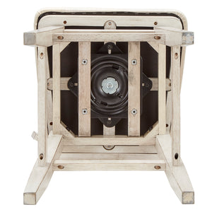 Homelegance By Top-Line Juliette Panel Back Counter Height Wood Swivel Chair White Rubberwood