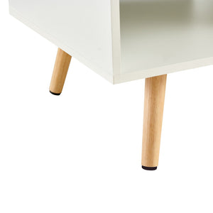 English Elm Rectangle Coffee Table With Sleek Solid Wood Legs, Modern Storage Drawer For Stylish Living Rooms W1265P230631-GIGA