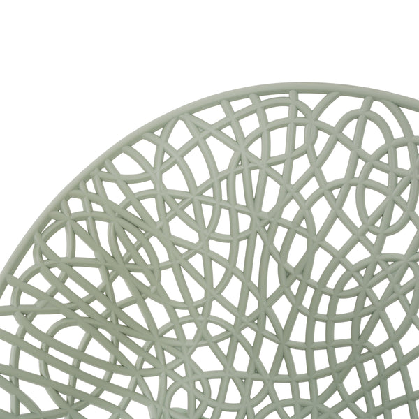 English Elm Christopher Knight Home® - Neiman Outdoor Dining Chair Set of 2 with Weather-Resistant Iron Frame and Perforated Diamond Design Green N775P256374G