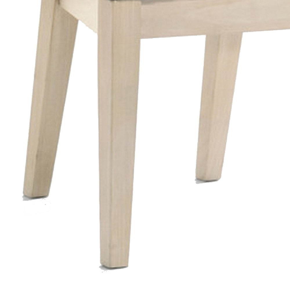 English Elm 23 Inch Pair of Upholstered Accent Chairs Natural Wood Legs Curved Back Living Room B056P416832
