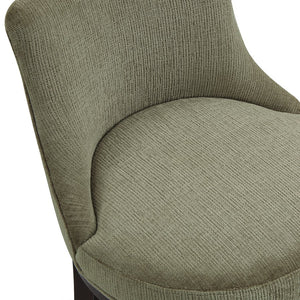 English Elm Lucia Leaf Green Chenille Barstool With Beech Wood Legs - Ergonomic Comfort & Stylish Design! B365P398047