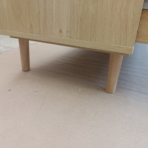 English Elm 59.06"6-Drawers Rattan Storage Cabinet with Spacious Drawers Woven Texture for Bedroom Living Room Natural W757P151920