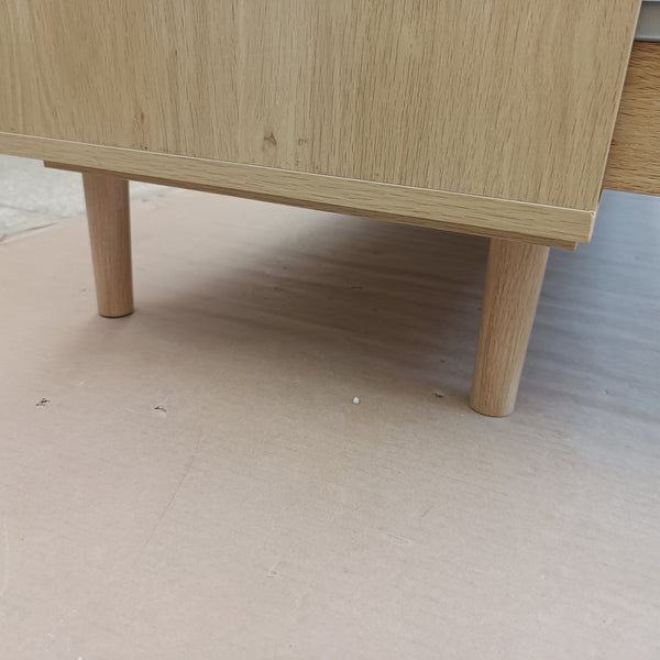 English Elm 59.06"6-Drawers Rattan Storage Cabinet with Spacious Drawers Woven Texture for Bedroom Living Room Natural W757P151920