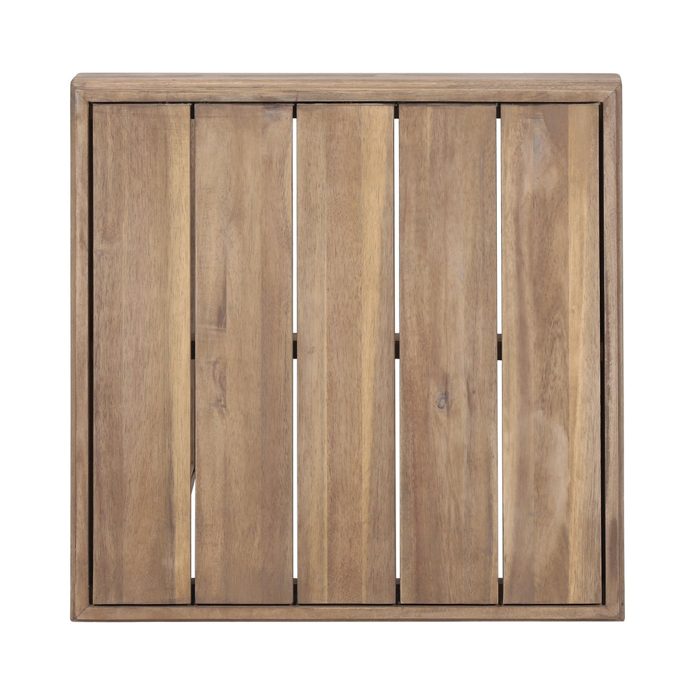 English Elm Christopher Knight Home® - WESTCHESTER Acacia Side Table Brown Rustic Outdoor Accent Table 20x20x15.75 Durable Patio Charm 69077.00BBGE