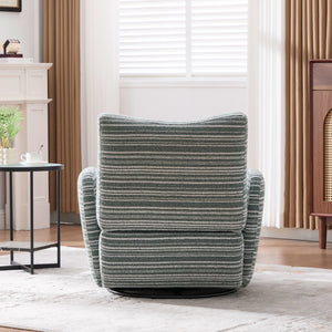 English Elm Modern Boucle 360° Swivel Leisure Chair with High‑Resilience Sponge, Supportive Curve, 550lb Capacity Mint Green W395P355484