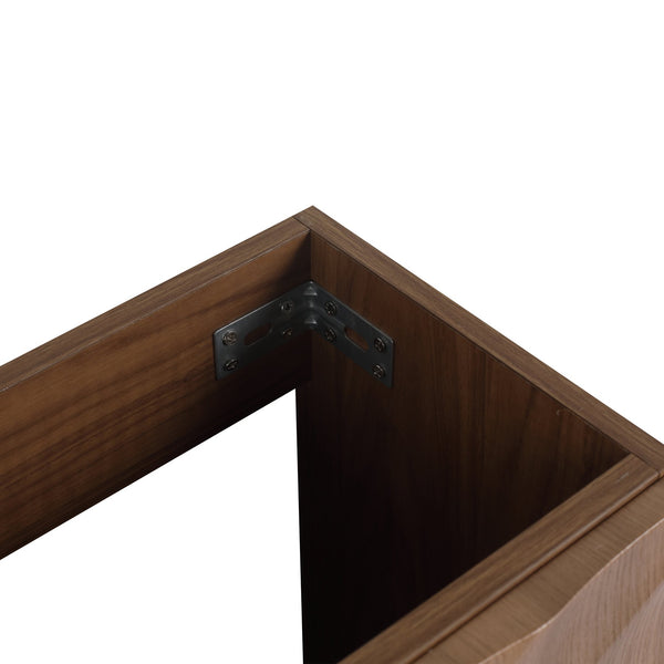 English Elm 18.5" Compact Wall-Mounted Bathroom Vanity With Stylish Resin Sink & Soft-Close Door, Walnut Finish W1972P362137