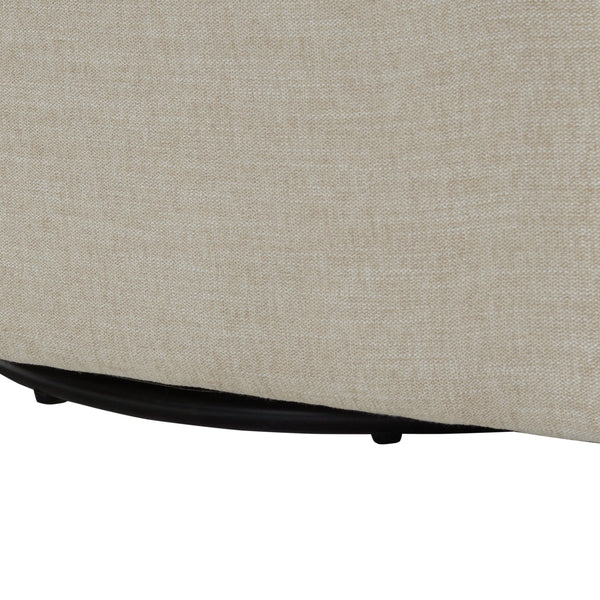 English Elm Torrance Swivel Accent Chair with Antique Brass Nailhead Trim for Modern Living Beige B050P451389
