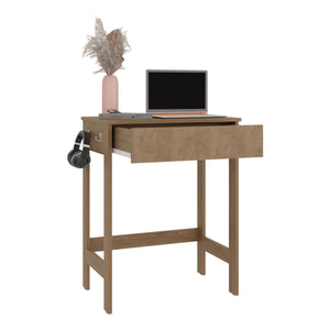 English Elm Light Oak Natural Oak Minimalist Desk with Reinforced Lower Support Bar for Stable Stylish Workspaces B062P380087