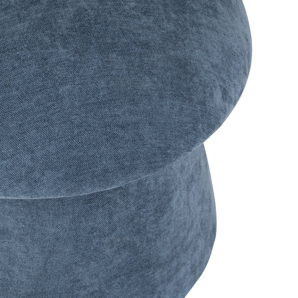 Crestview Collection Modern Mushroom-inspired Ottoman With Hidden Storage - Stylish Spice Yellow Accent For Any Room Navy Solid Wood Evfzr3908nvy