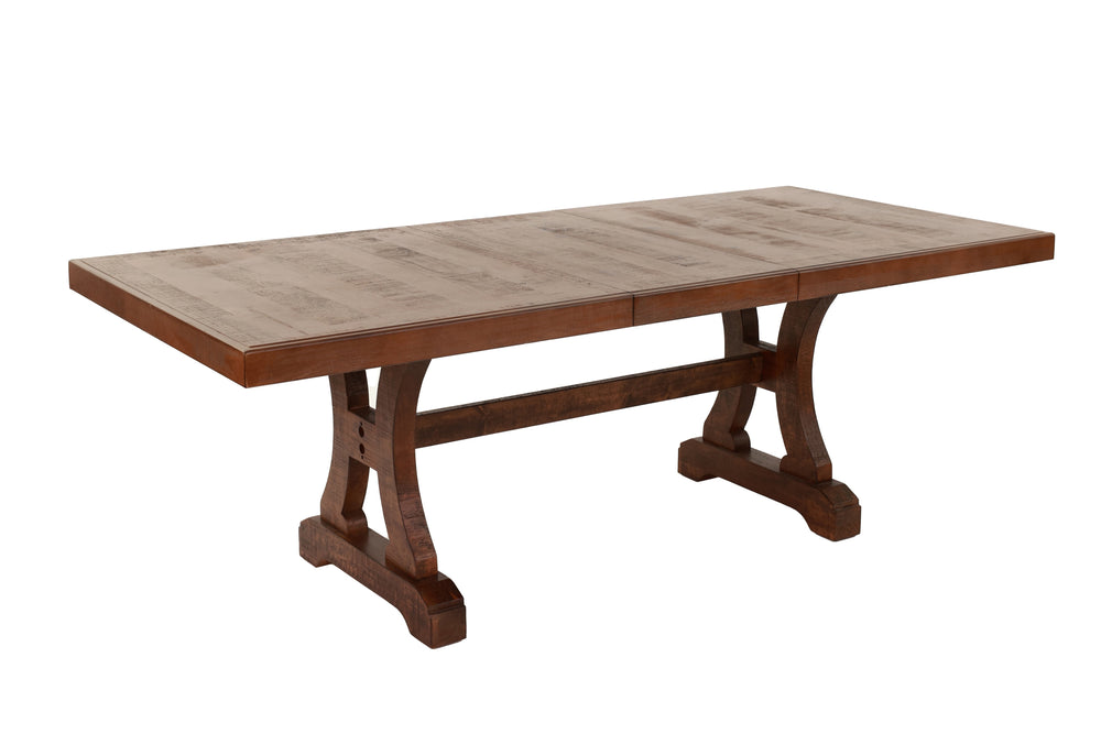 English Elm Oak Distressed 5pc Round Dining Set with Carved Cushioned Chairs and Server-Style Rustic Charm Oak 29 L x 29 W x 9 H B011S01668