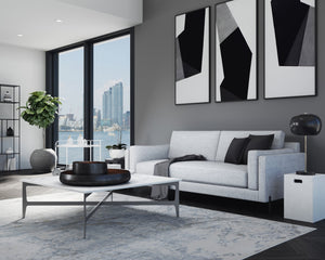 Sunpan Marrakech Hand-Loomed Rug – Elegant Grey Abstract Design by Skilled Artisans for Chic Spaces 8' X 10'