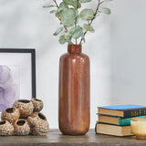 Christopher Knight Home® - Noble House - Beckwith Handcrafted Aluminum Bottle Vase, Burnt Copper