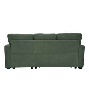 English Elm Sleeper Sectional with Storage Chaise Tufted Polyester Sofa Bed for Small Spaces W5568S00041