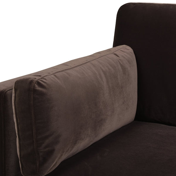 English Elm Jennifer Taylor Home - Knox 36" Modern Farmhouse Arm Chair - Luxurious Deep Brown Velvet For Stylish Comfort & Durability B2719P238326