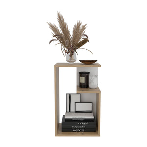 English Elm Everet 25" 3-Tier Shelf Side Table — Compact Multicolor End Table with Sturdy Particle Board Storage B070P363822