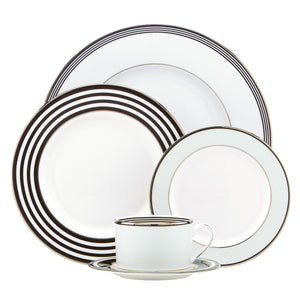 Lenox Kate Spade Parker Place 5-Piece Place Setting Blue, WHITE BONE CHINA 836024