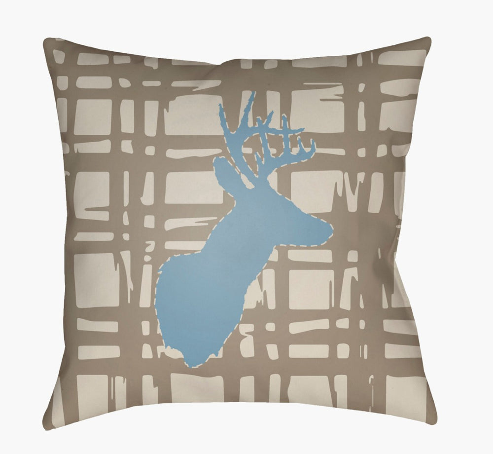 Livabliss Deer Woven Polyester Accent Pillow Rustic Lodge Motif for Farmhouse Living Rooms DEER001-1818