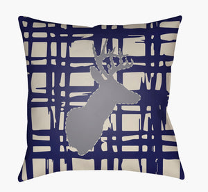 Livabliss Deer Rustic Woven Accent Pillow with Nature Motif for Farmhouse and Cabin Decor DEER002-2020
