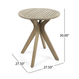 Christopher Knight Home® - Noble House - Stamford Outdoor Round Acacia Wood Bistro Table with X Legs