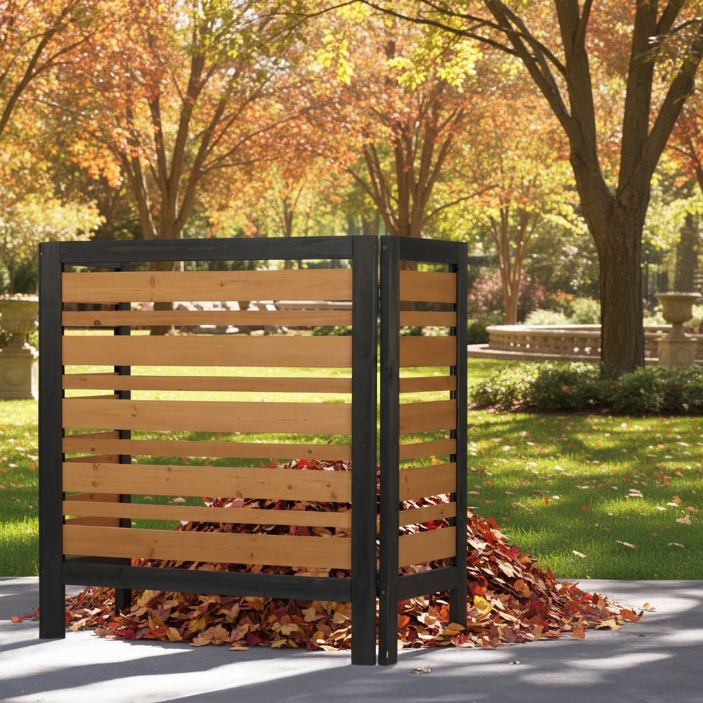 English Elm 3-panel Solid Wood Outdoor Privacy Screen for Ac Units Patios and Garden Enclosures W2640P389716