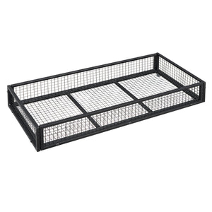 English Elm Twin Metal Platform Bed with House-Style Headboard, Sturdy Slatted Frame & Smooth Underbed Drawers for Kids and Teens (300 lb Capacity) Black MF320570AAB