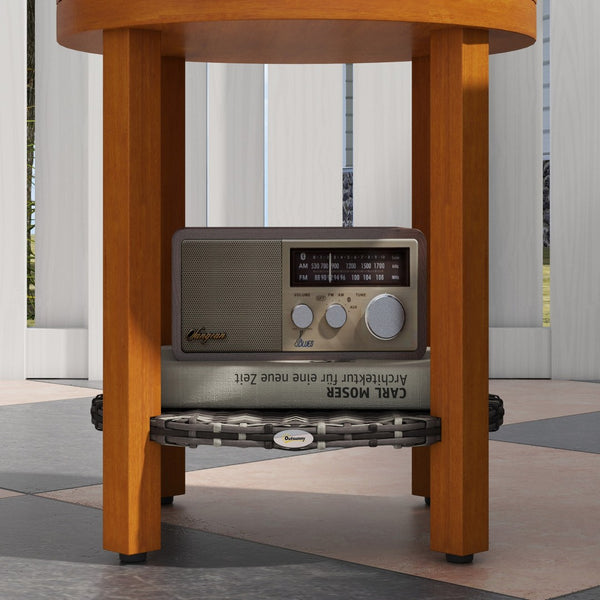 English Elm Outsunny 3-Piece Compact Bistro Set With Cushions - Stylish, Weather-Resistant Patio Furniture For Small Spaces W2225P217672-GIGA