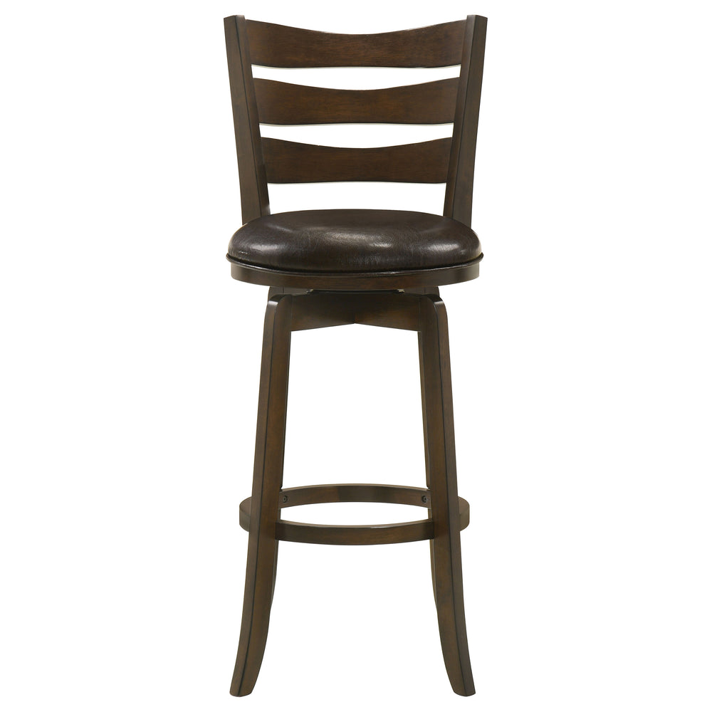 English Elm Fenster Dark Brown Wood Pub Height Swivel Bar Chair - Classic Design With Comfortable 360° Rotation B062P299938