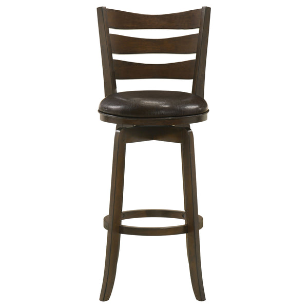 English Elm Fenster Dark Brown Wood Pub Height Swivel Bar Chair - Classic Design With Comfortable 360° Rotation B062P299938