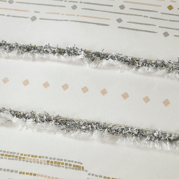 English Elm Full/Queen Nea Cotton Printed Duvet Cover Set with Trims, Tassels & Anti-Microbial Finish for Chic Bedrooms B03596468