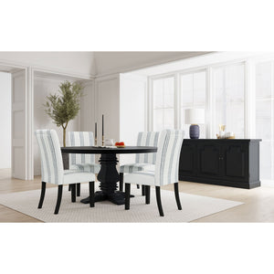 English Elm Evanston Farmhouse X-back Dining Chairs White Hardwood Set with Gray Upholstered Seats B062P441429