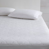 Sleep Philosophy All Natural Casual Cotton Percale Quilted Mattress Pad BASI16-0594 White